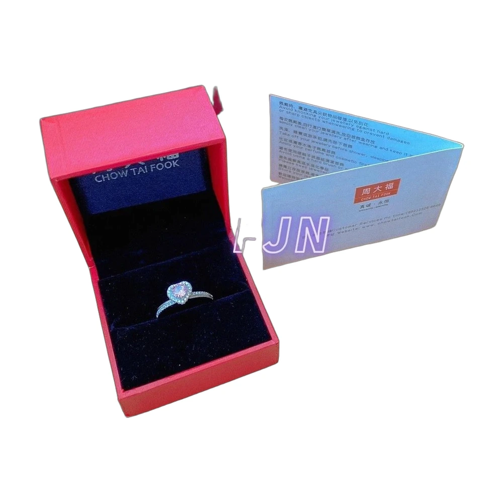 Chow Tai Fook Love Heart Pink Diamond Ring