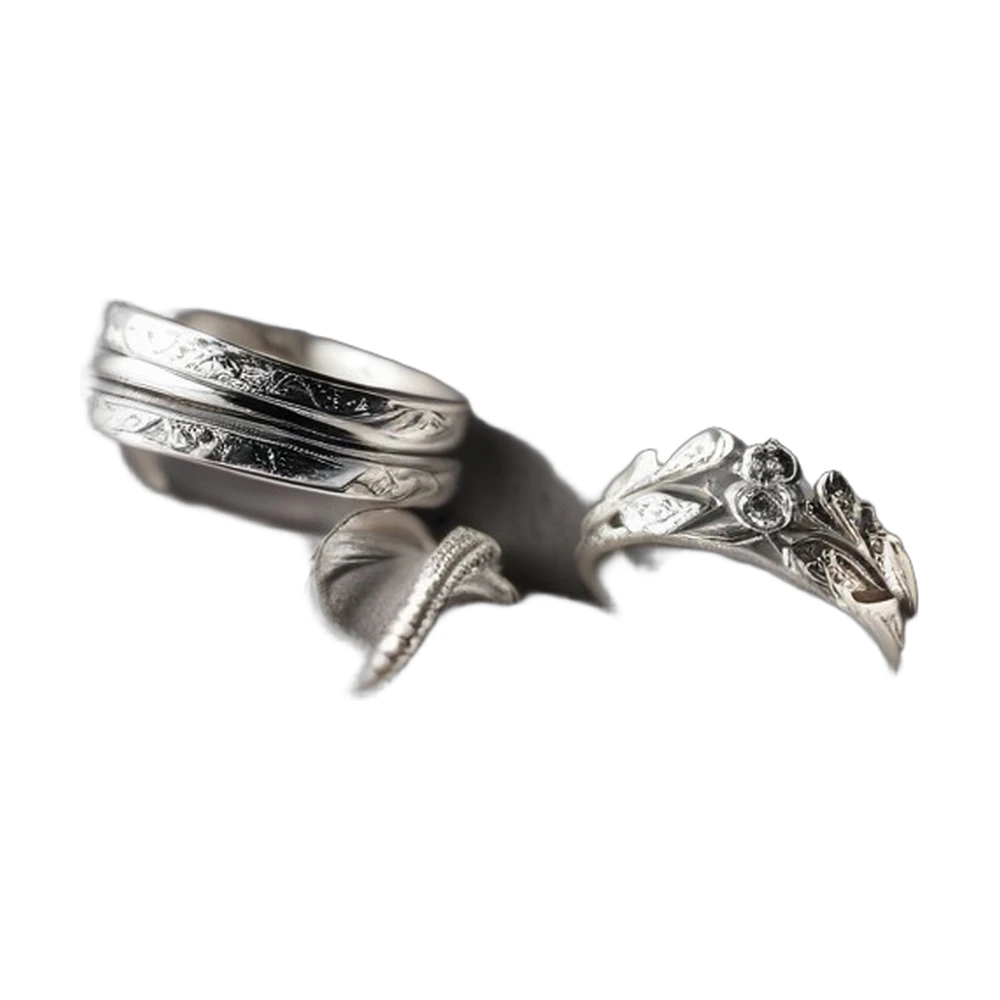 Silver Ring Set with Gift Box