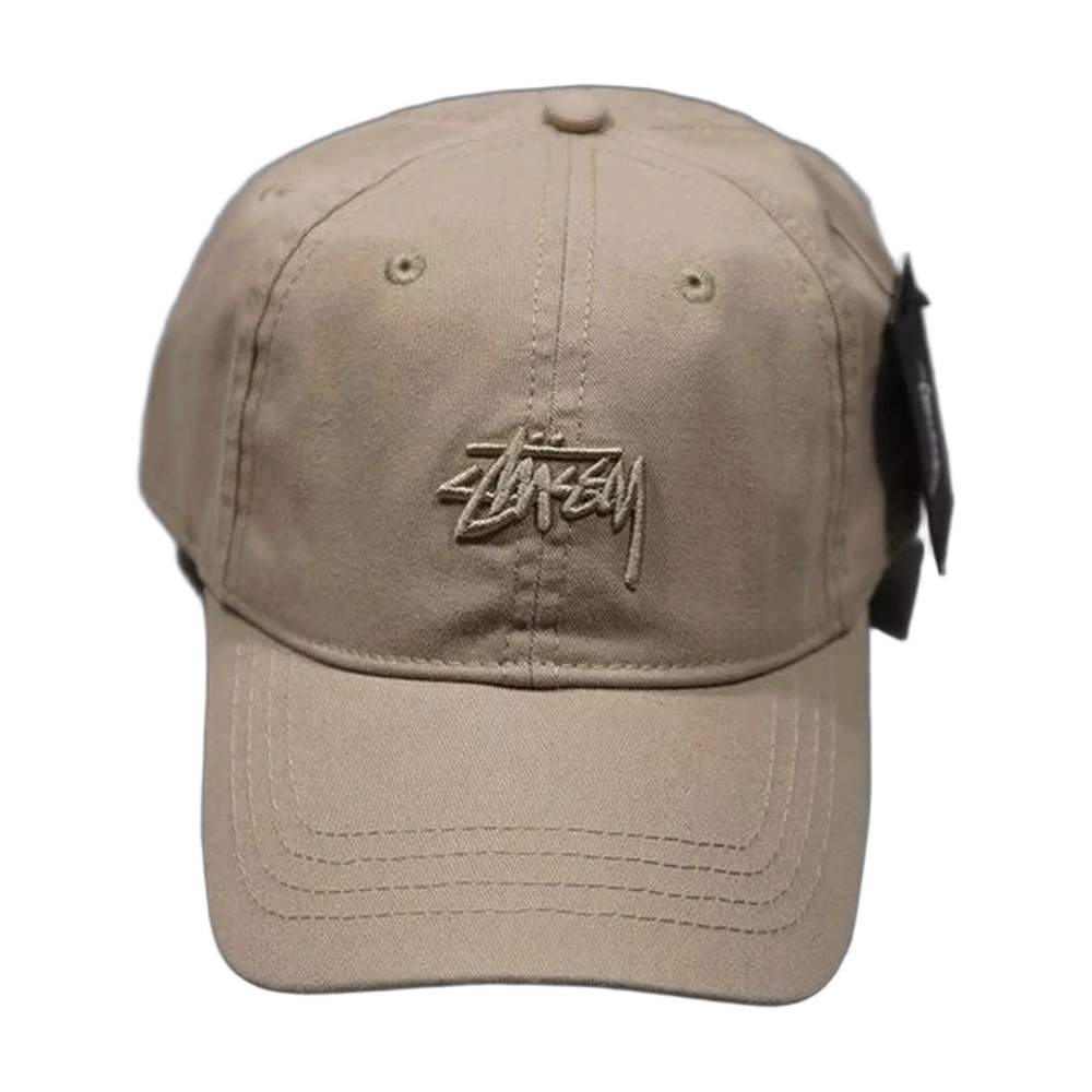 Stussy Stock Logo Baseball Cap Khaki