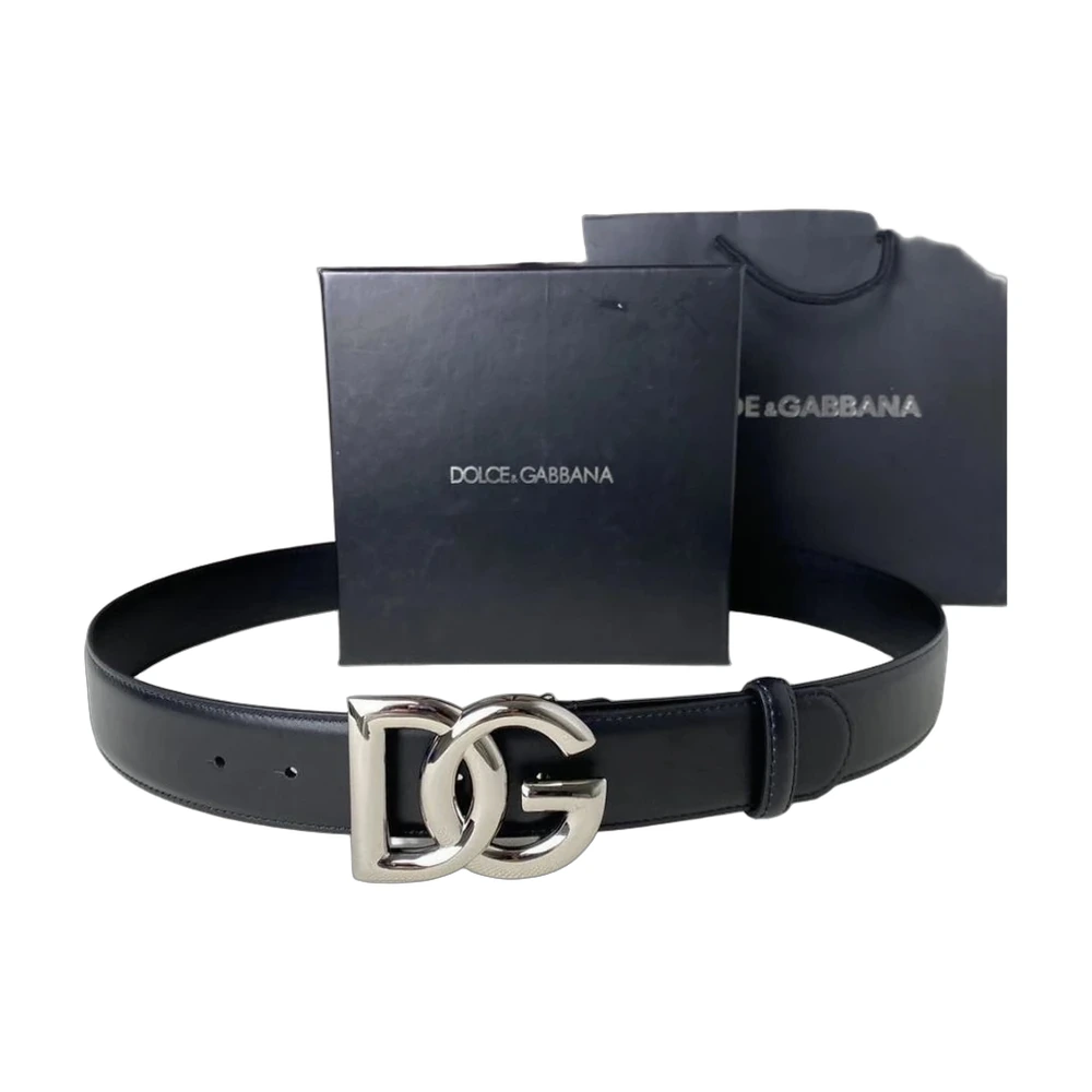 Dolce & Gabbana DG Logo Leather Belt