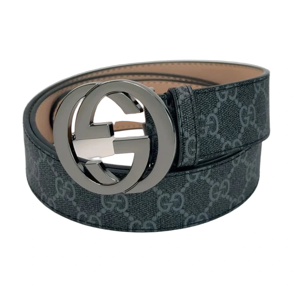 Gucci GG Supreme Interlocking G Belt (Black)