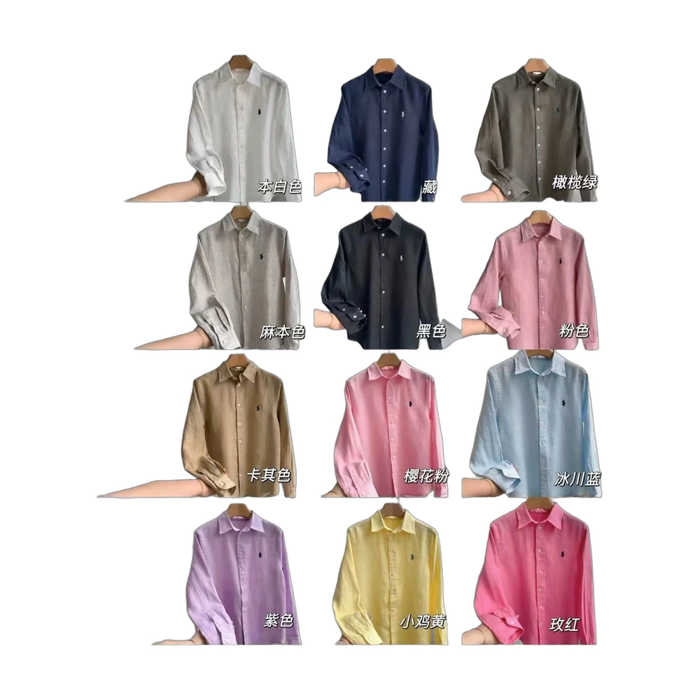 Ralph Lauren Linen Long Sleeve Button-Up Shirt