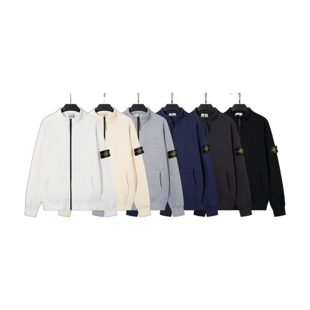 Stone Island Compass Badge Full-Zip Knit Jacket