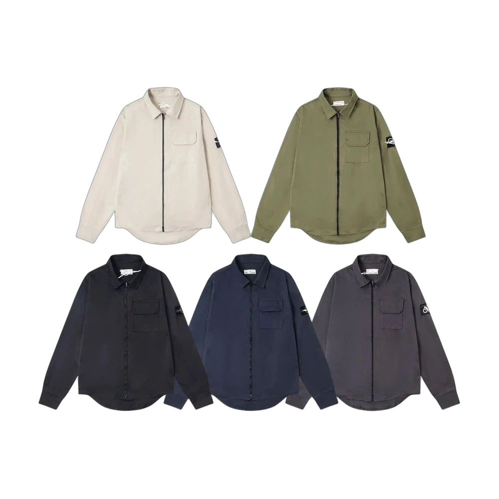 Stone Island Compass Badge Zip Overshirt