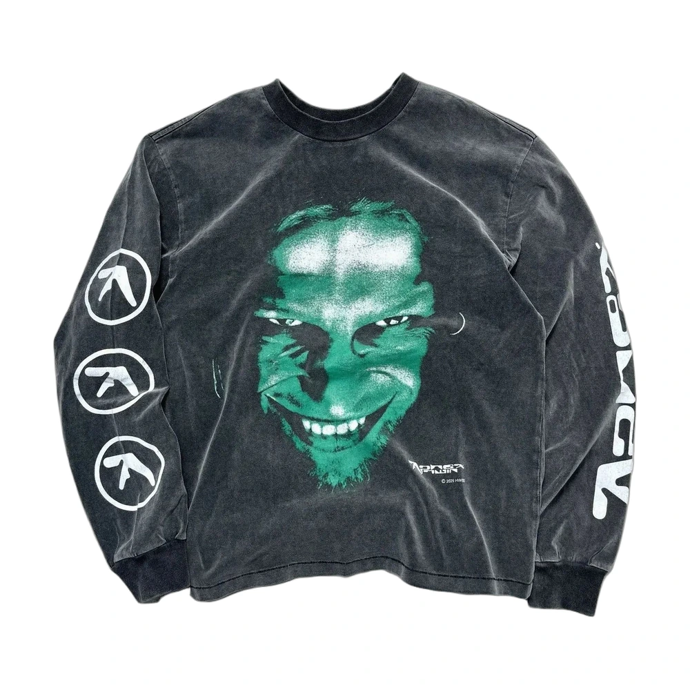 Aphex Twin Logo Washed Long-Sleeve T-Shirt
