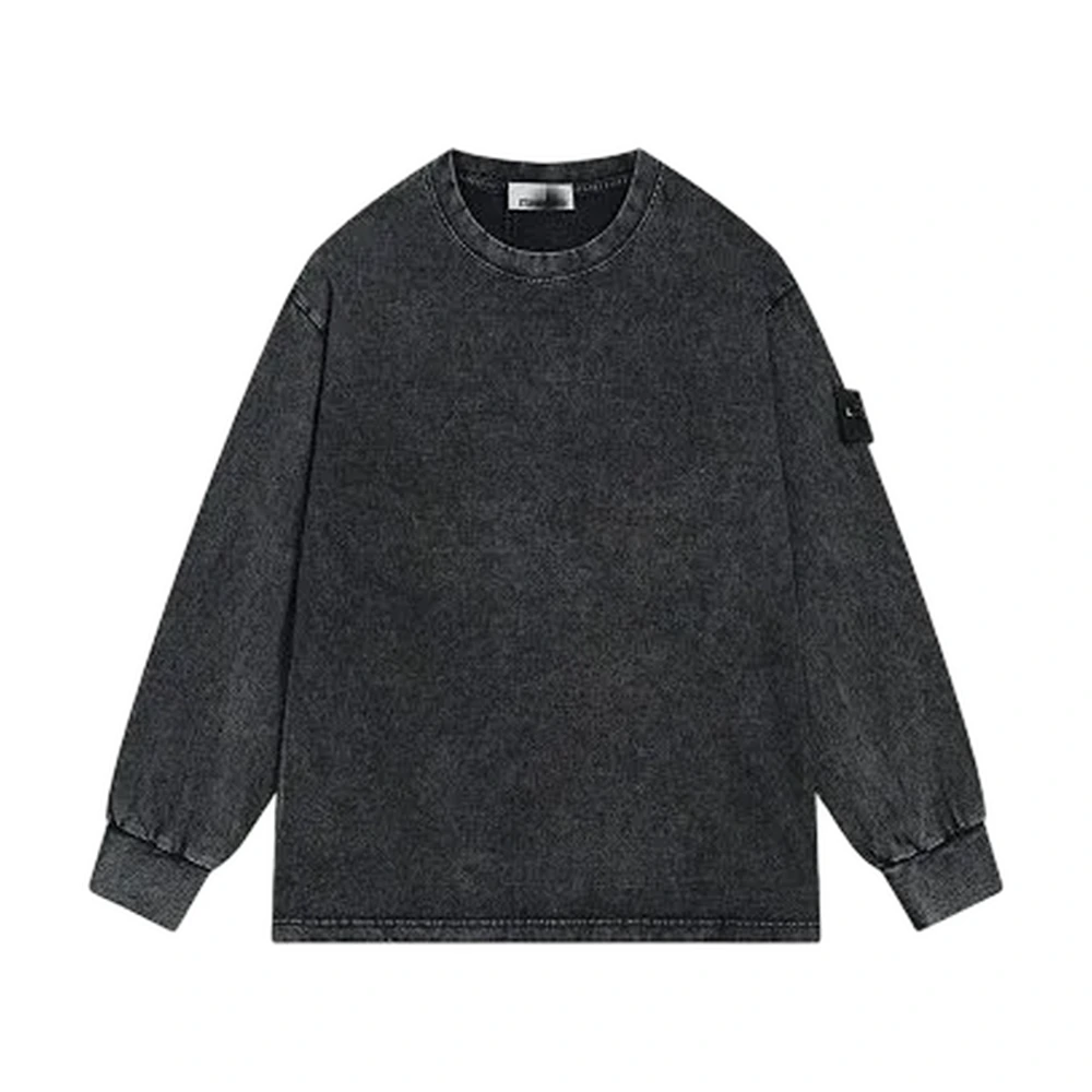 Stone Island Compass Badge Washed Crewneck Sweatshirt