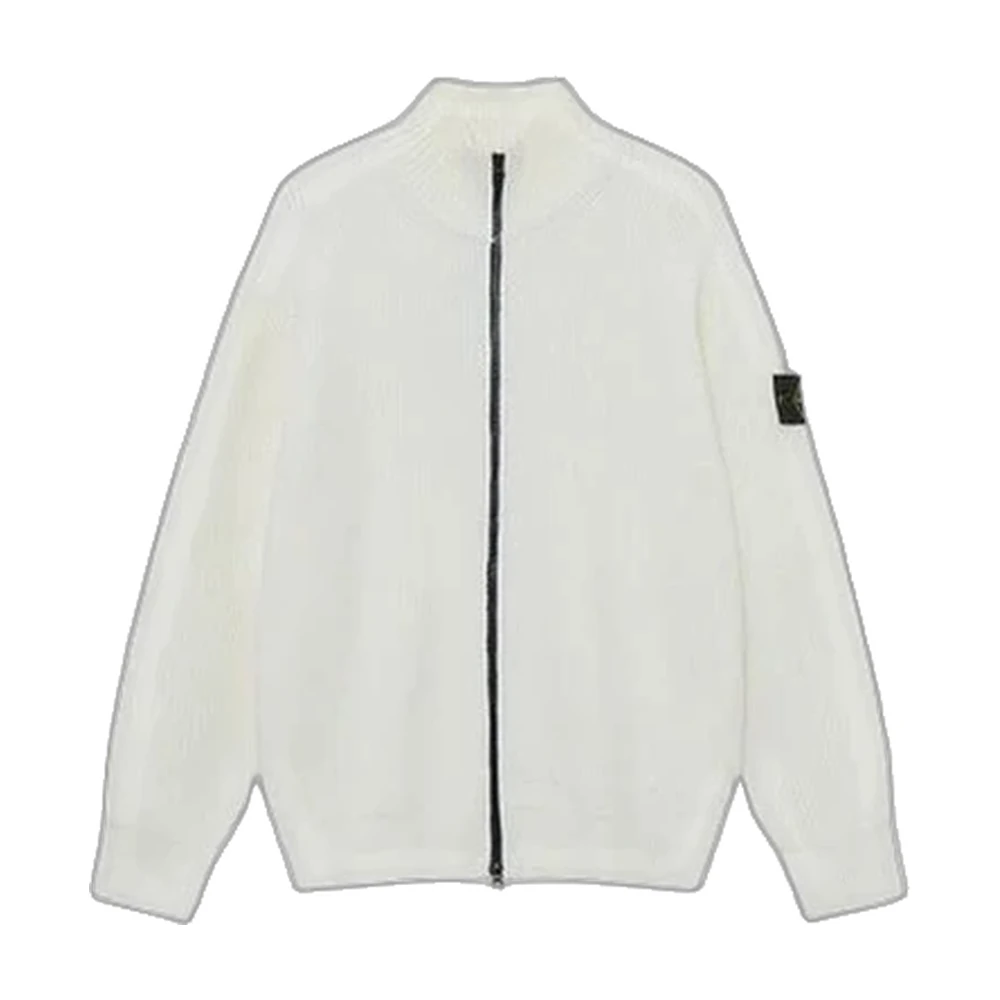 Stone Island Compass Badge Full-Zip Knit Cardigan