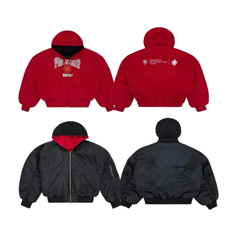 Project G/R Reversible Hoodie Bomber Jacket