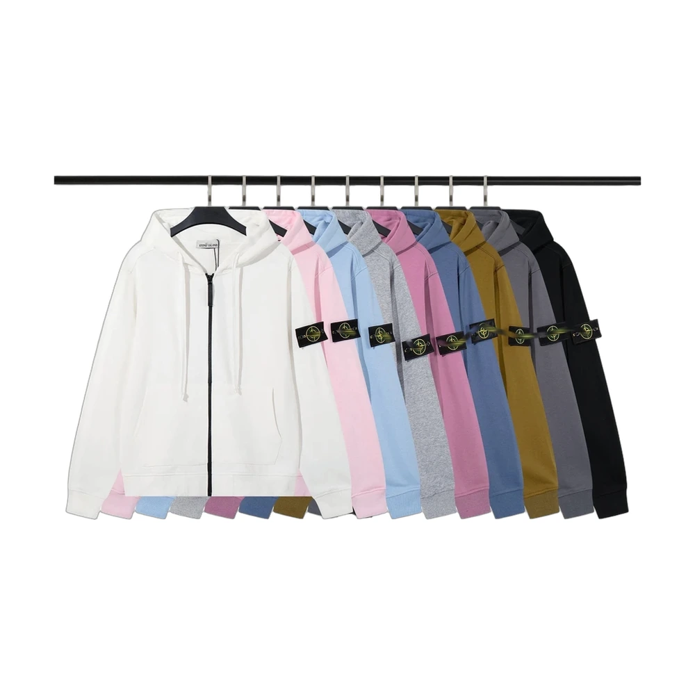 Stone Island Compass Badge Zip-Up Hoodie
