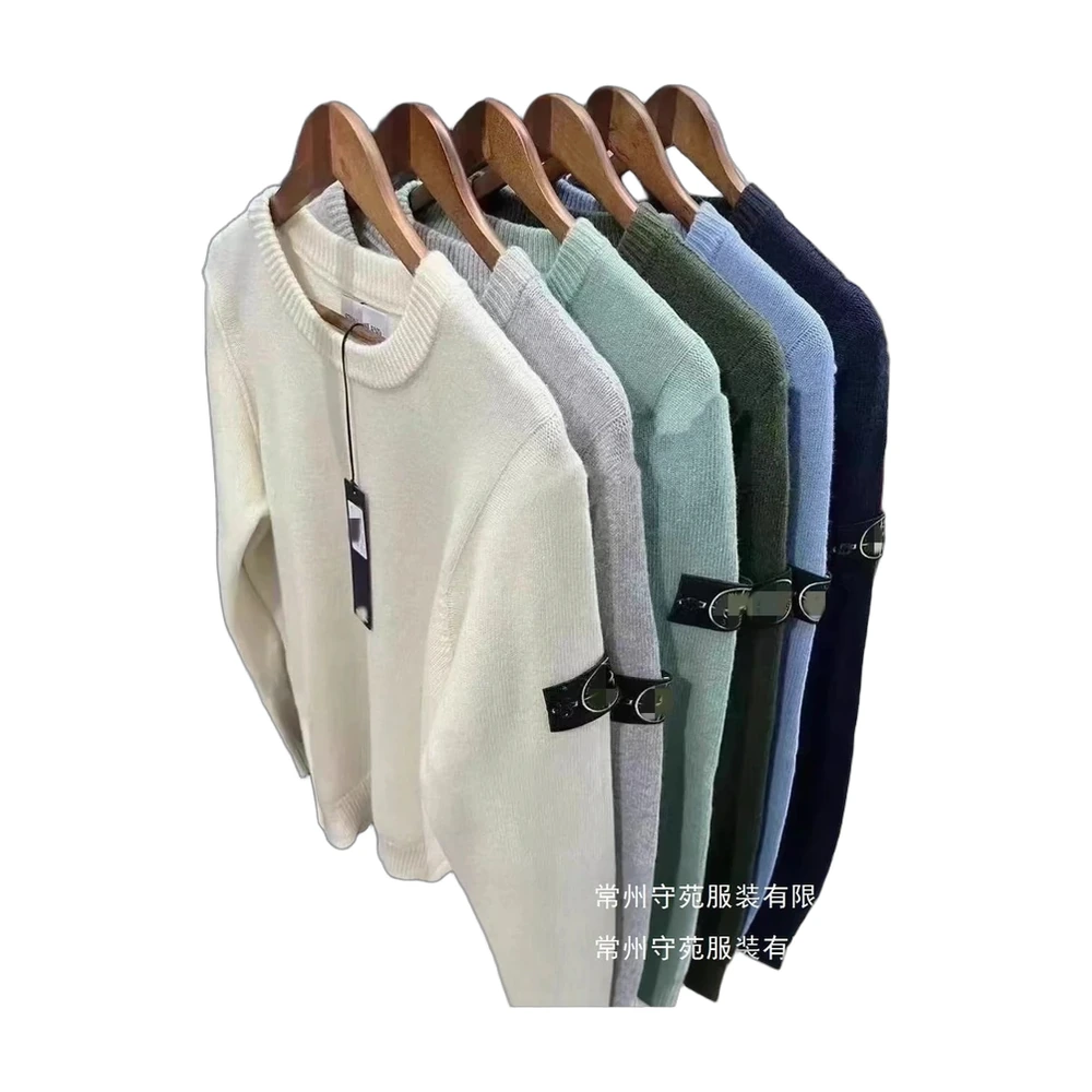 Stone Island Compass Badge Knit Crewneck Sweater