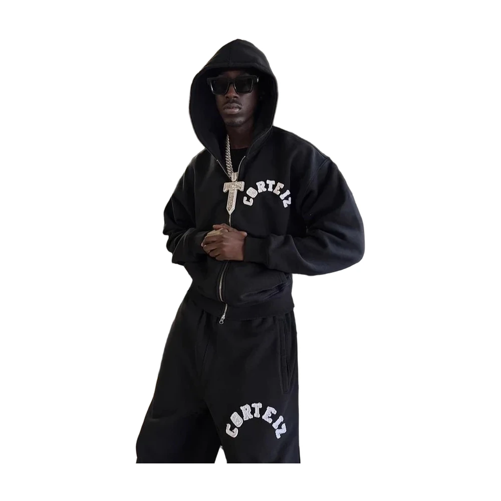 Corteiz Alcatraz Zip Hoodie and Sweatpants Set