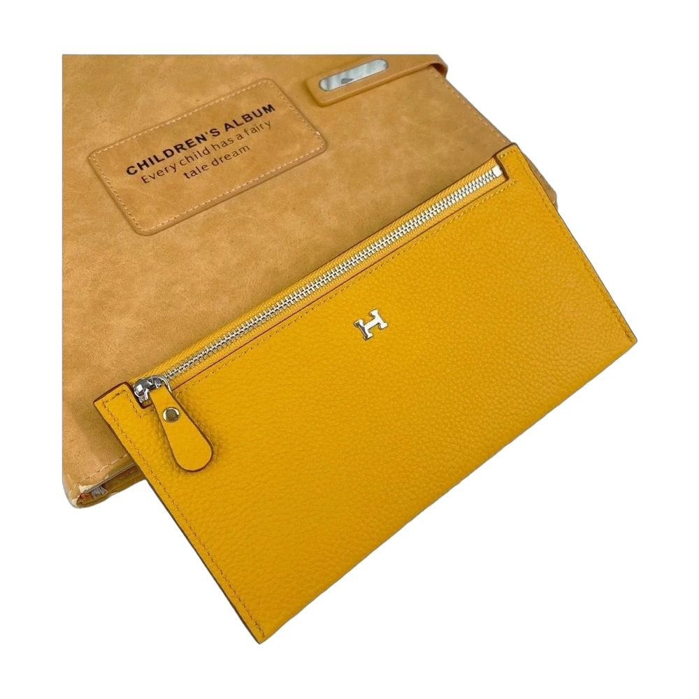 Hermes Slim Zip Wallet Yellow