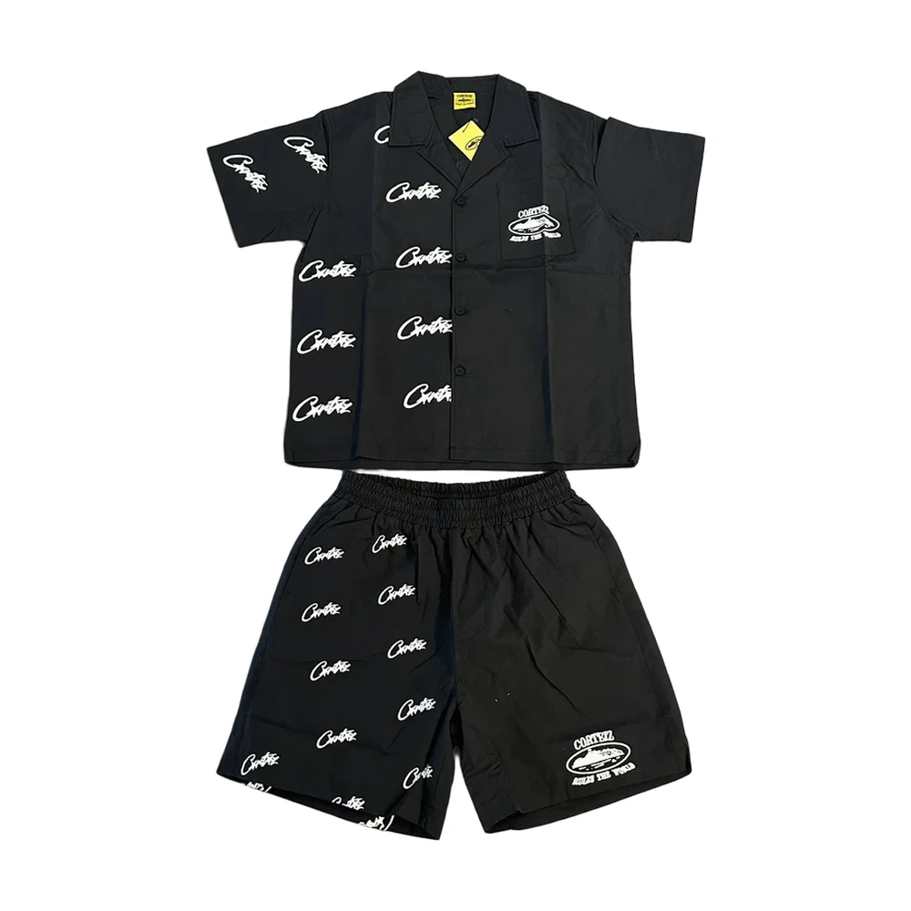 Corteiz All-Over Logo Shirt and Shorts Set