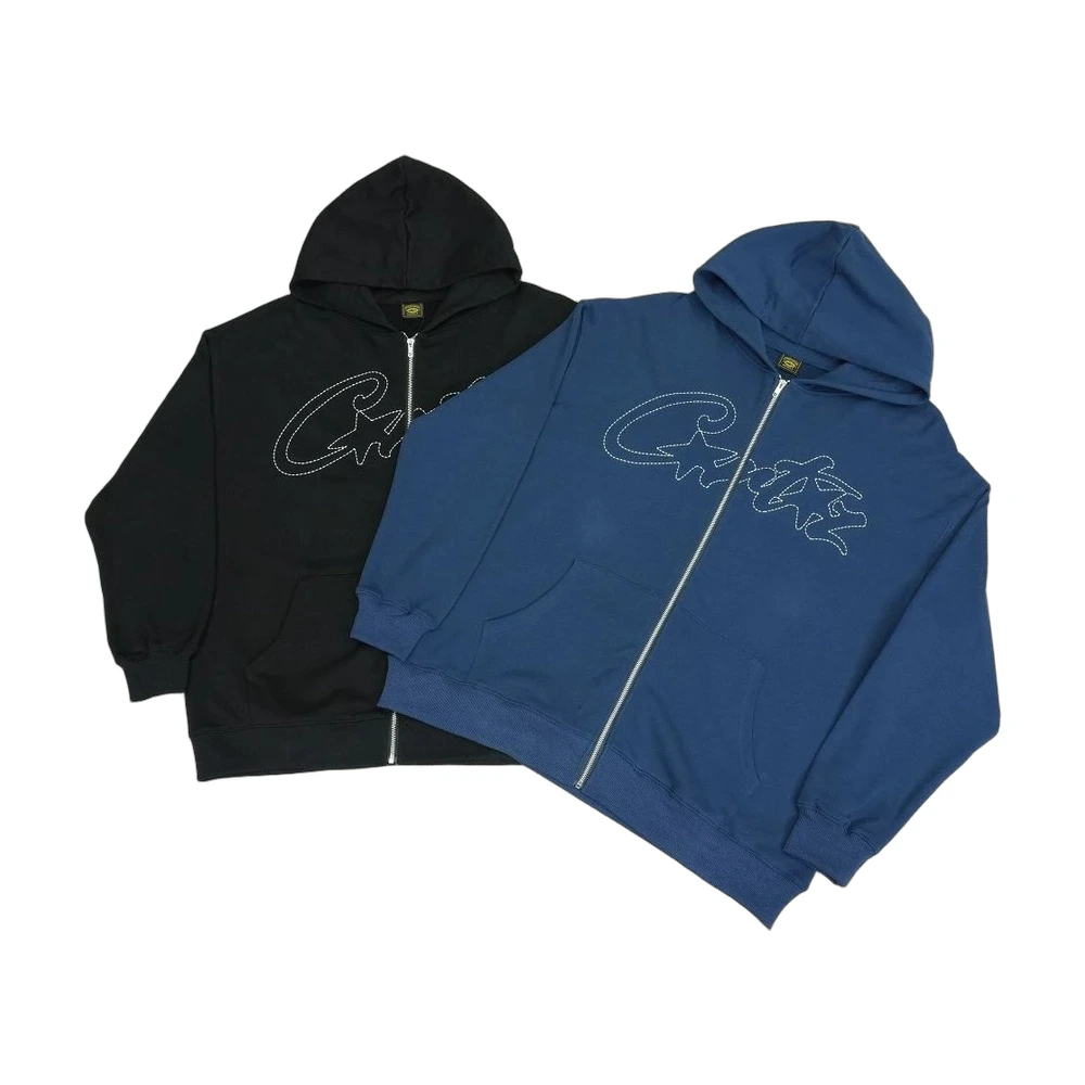 Corteiz Script Embroidered Zip Hoodie