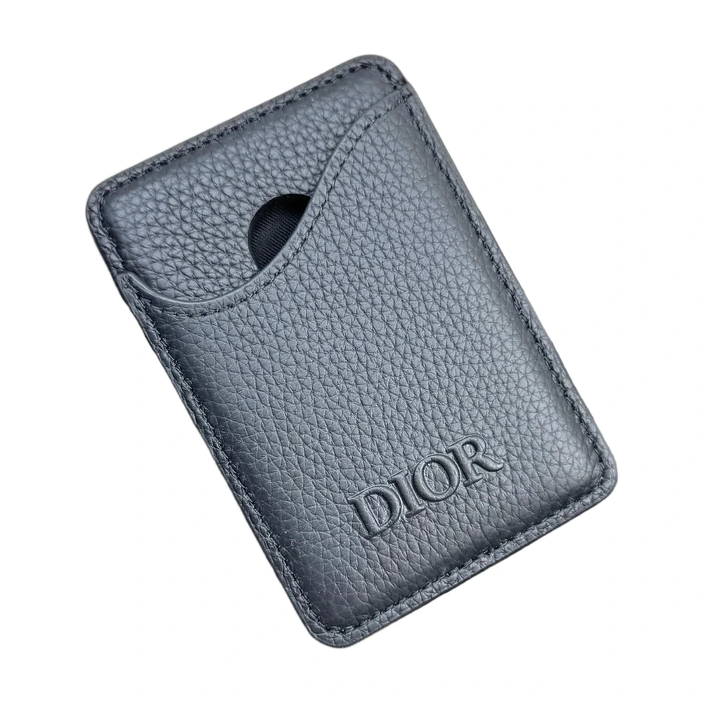 Dior Saddle Magnetic Card Holder (Grained Leather)