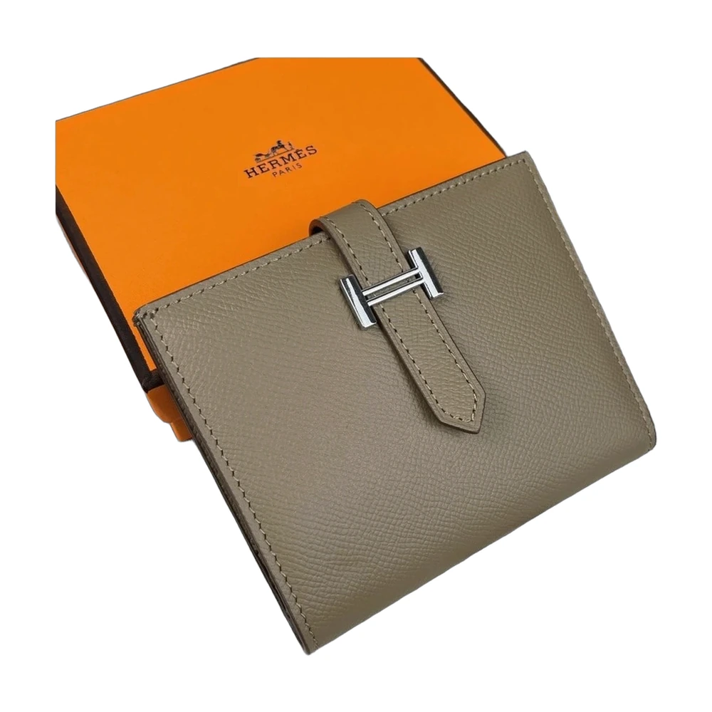 Hermes Bearn Compact Wallet Etoupe