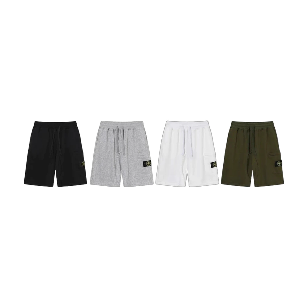 Stone Island Badge Fleece Sweat Shorts