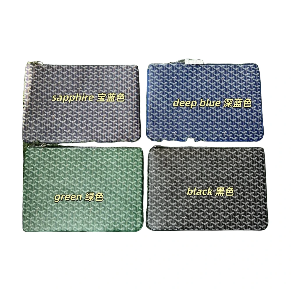 Goyard Chevron Zip Pouch Clutch