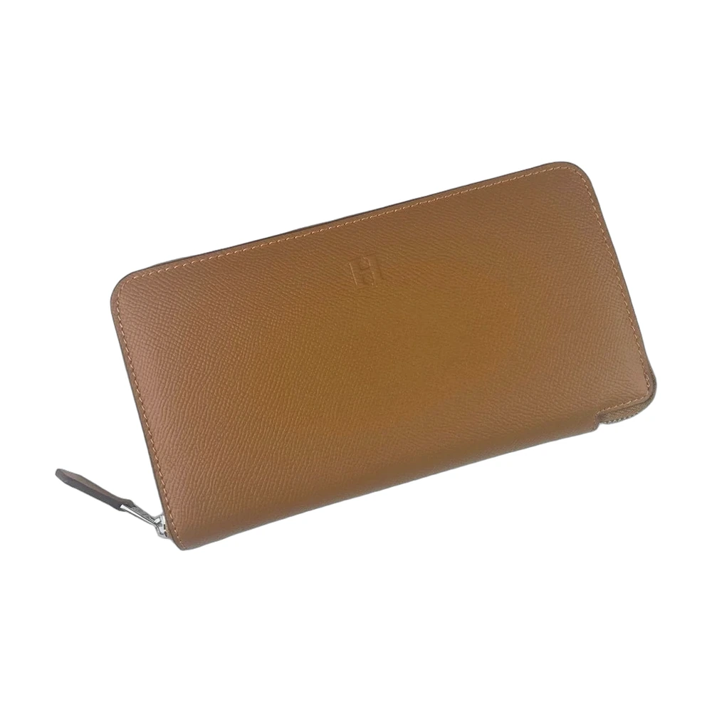 Hermès Azap Zip Wallet Cream