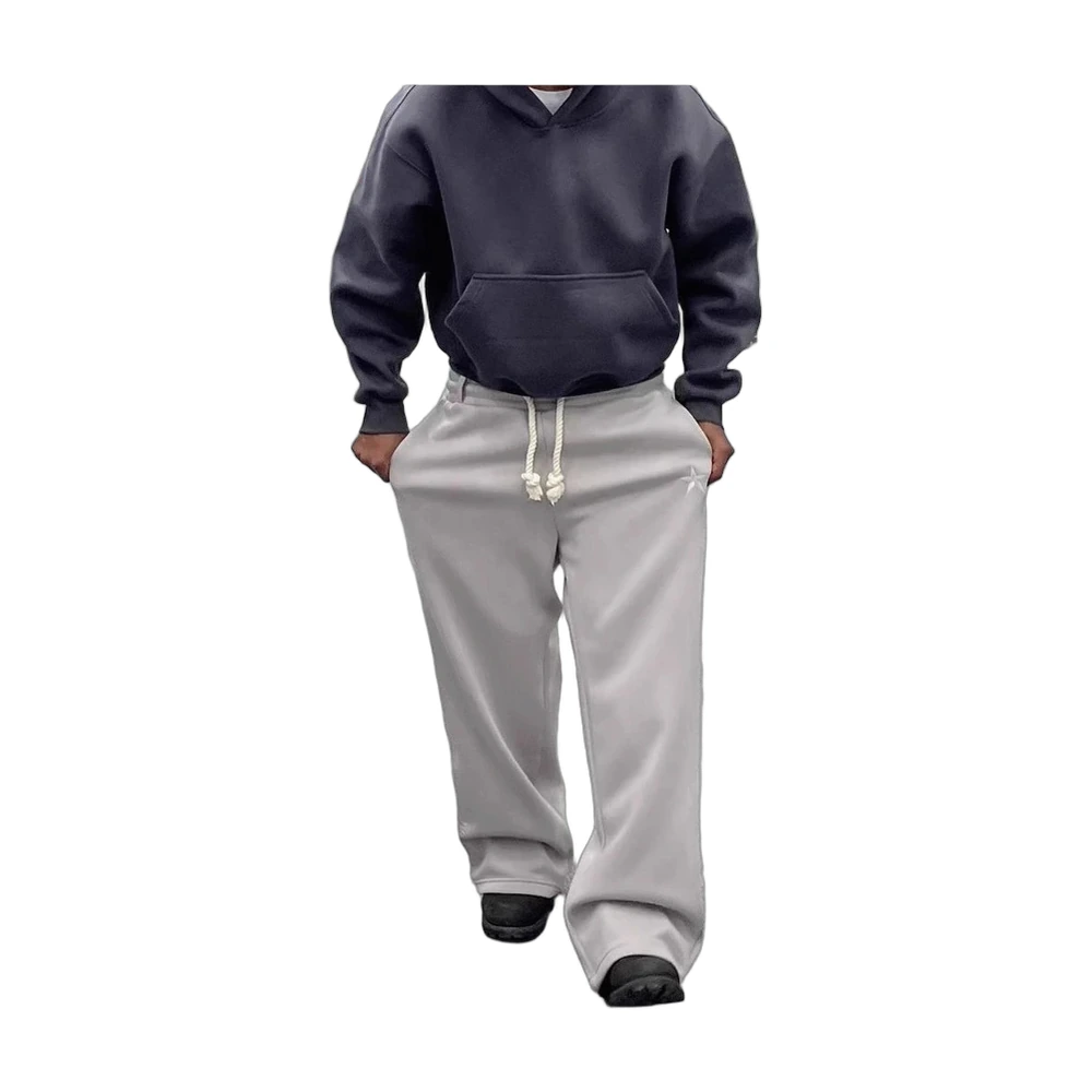 Light Grey Wide-Leg Sweatpants