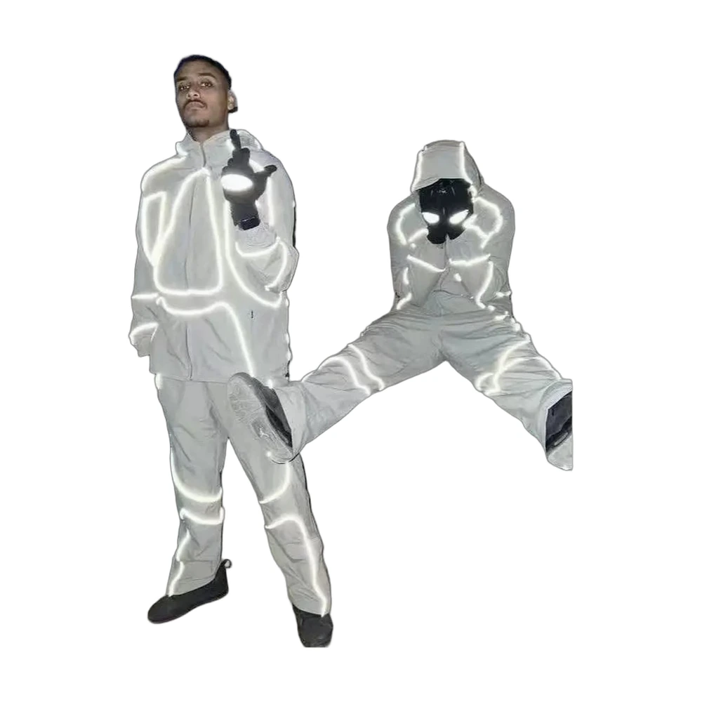 Corteiz Reflective 3M Hooded Tracksuit Set
