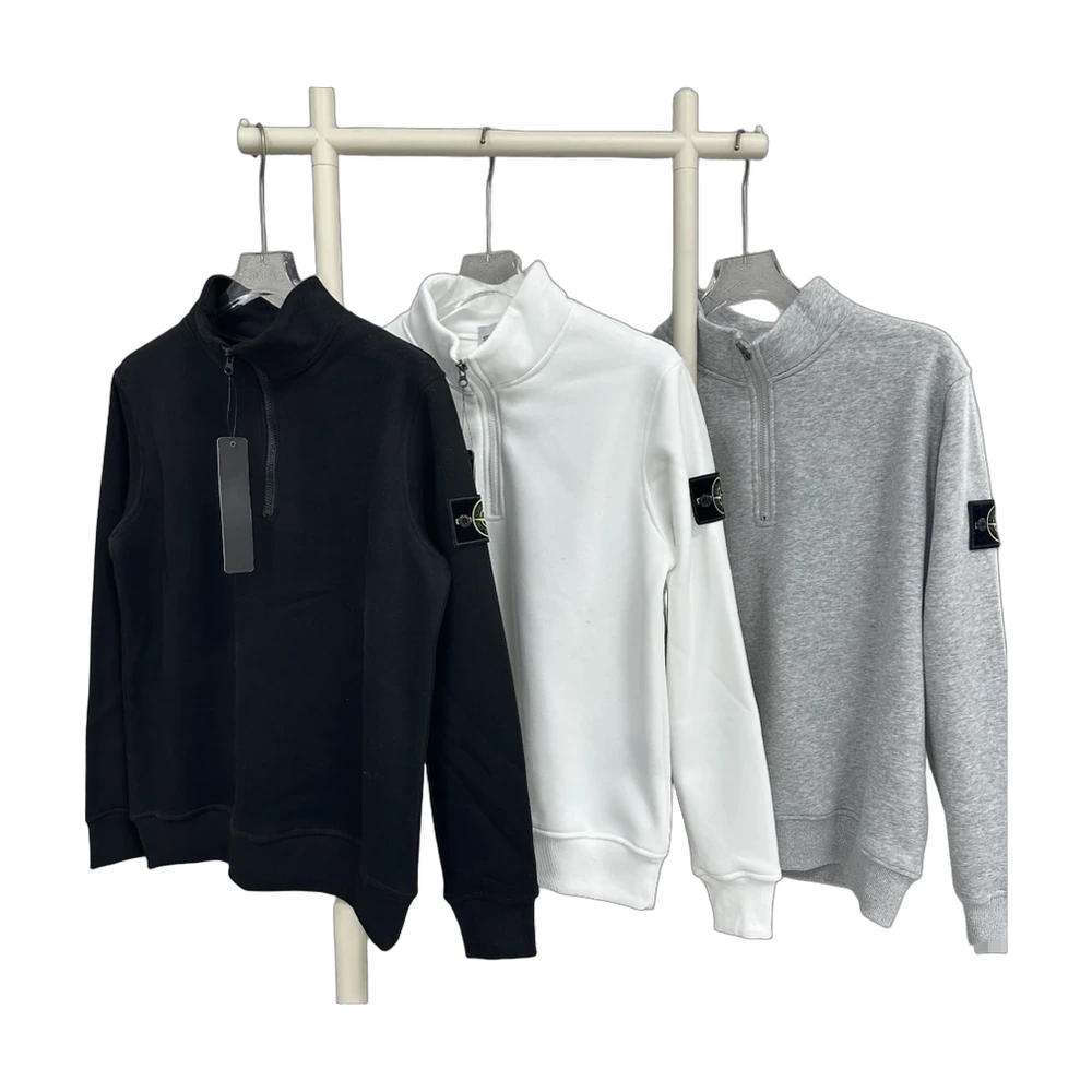 Stone Island Compass Badge Half-Zip Sweatshirt