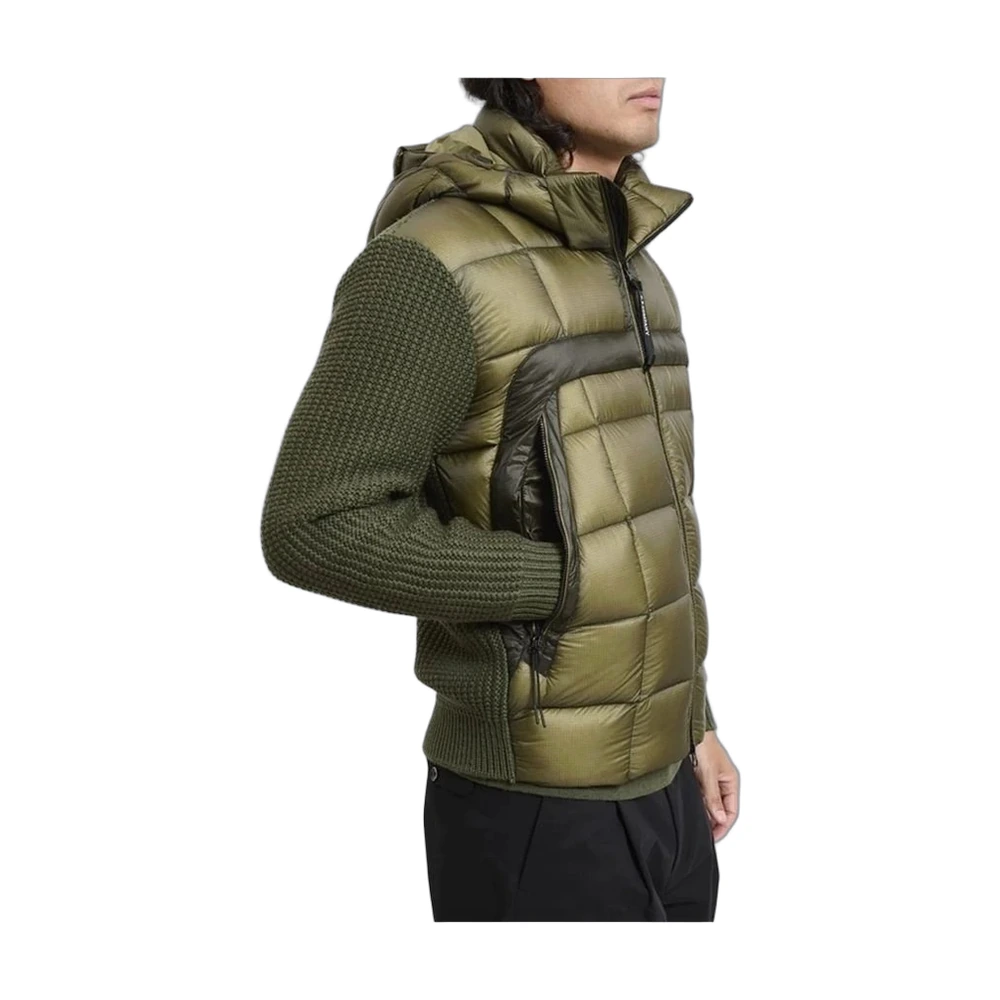 C.P. Company Knit Sleeve Down Hooded Jacket
