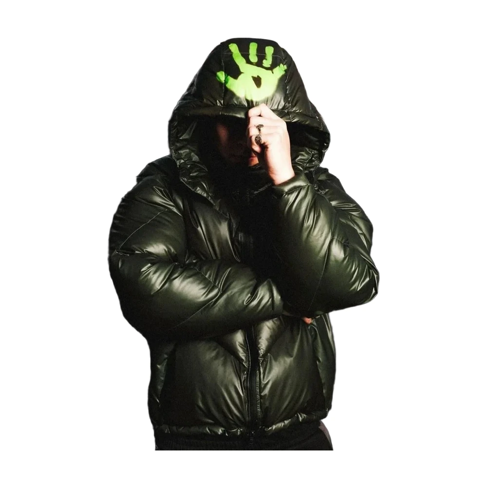 Trapstar Decoded Glow Handprint Hooded Puffer Jacket