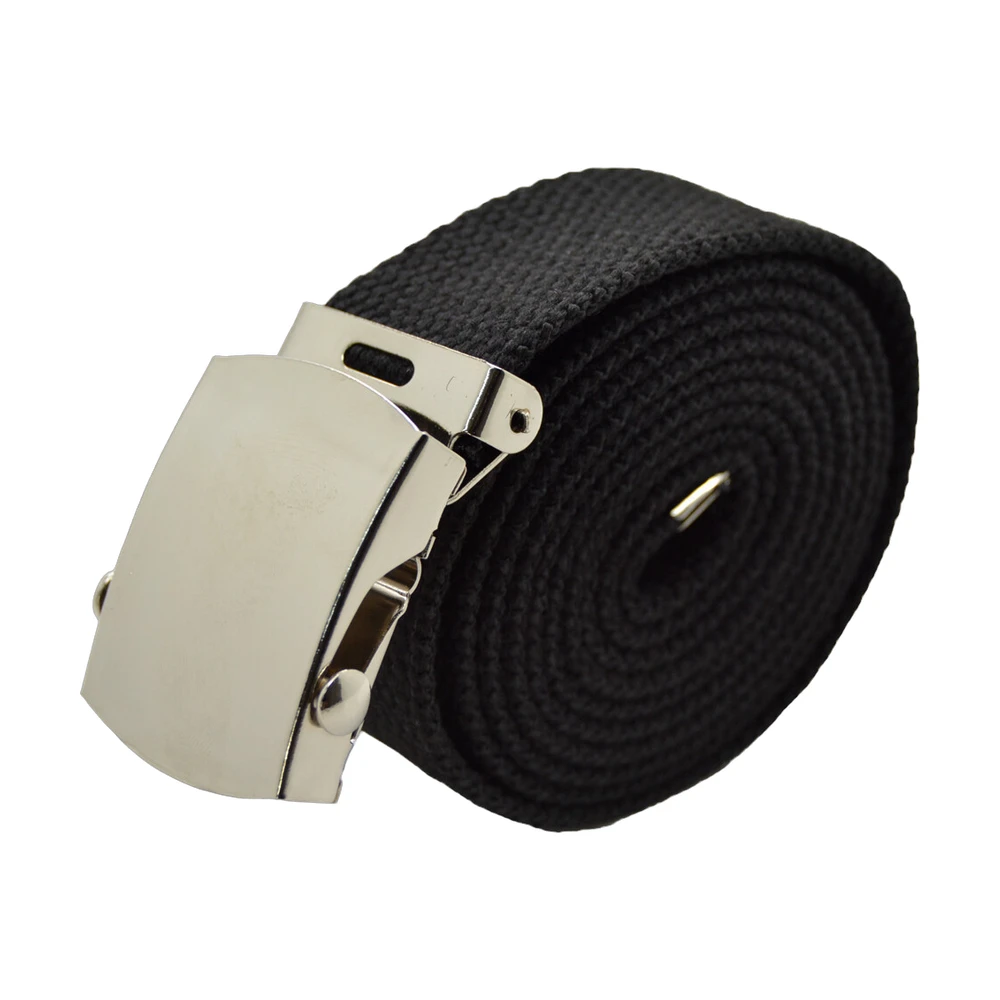 Canvas Web Belt Crest Buckle