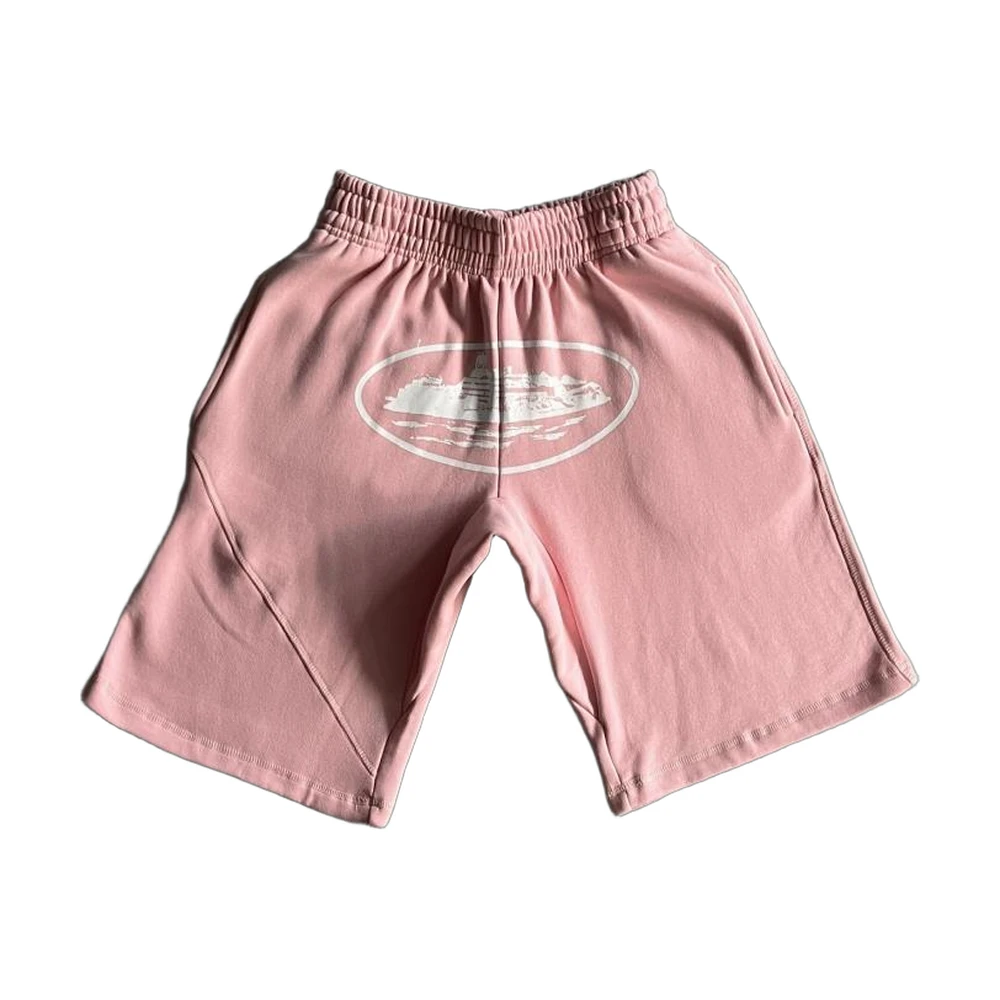 Corteiz Alcatraz Tee and Shorts Set (Pink)