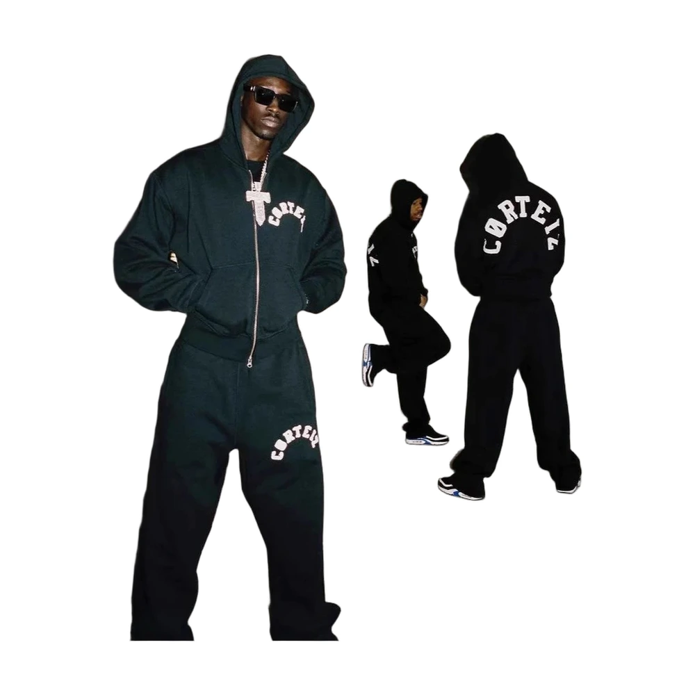 Corteiz Arch Logo Zip Hoodie Tracksuit