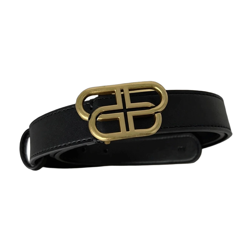 Balenciaga BB Logo Leather Belt