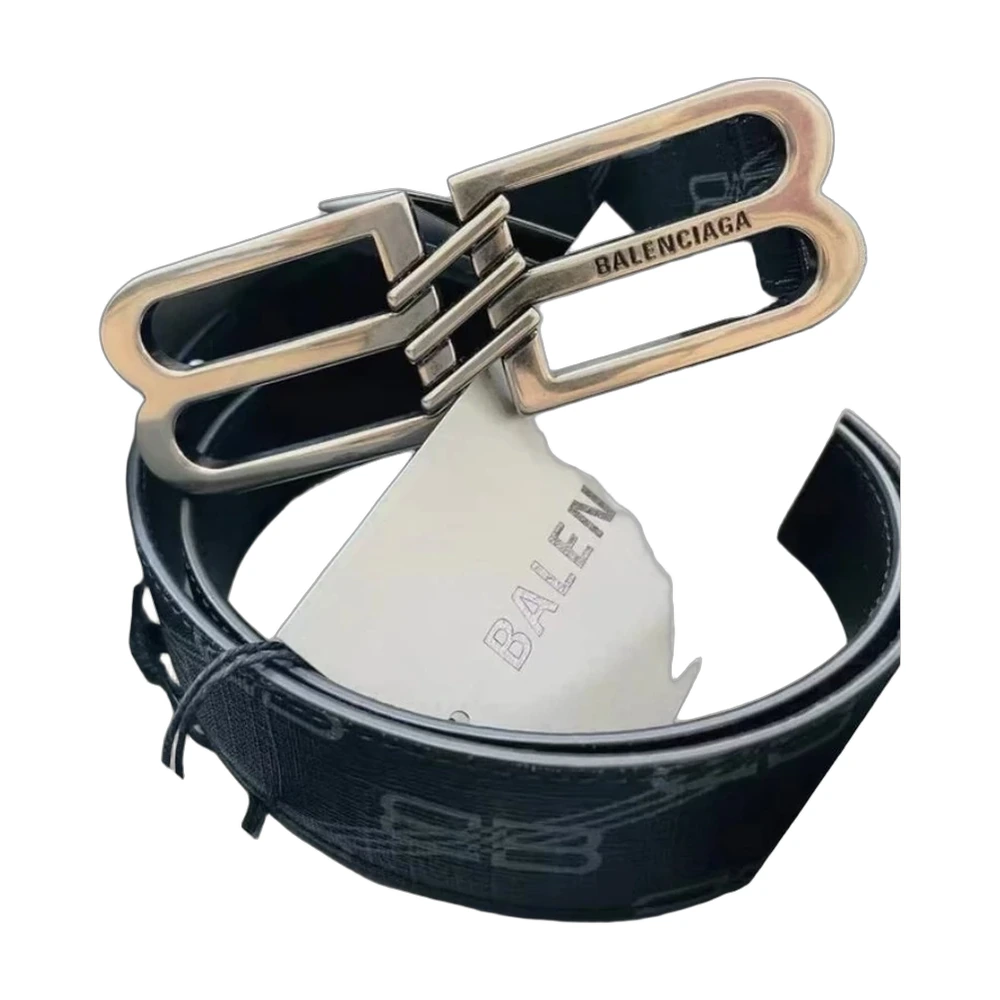 Balenciaga BB Monogram Leather Belt
