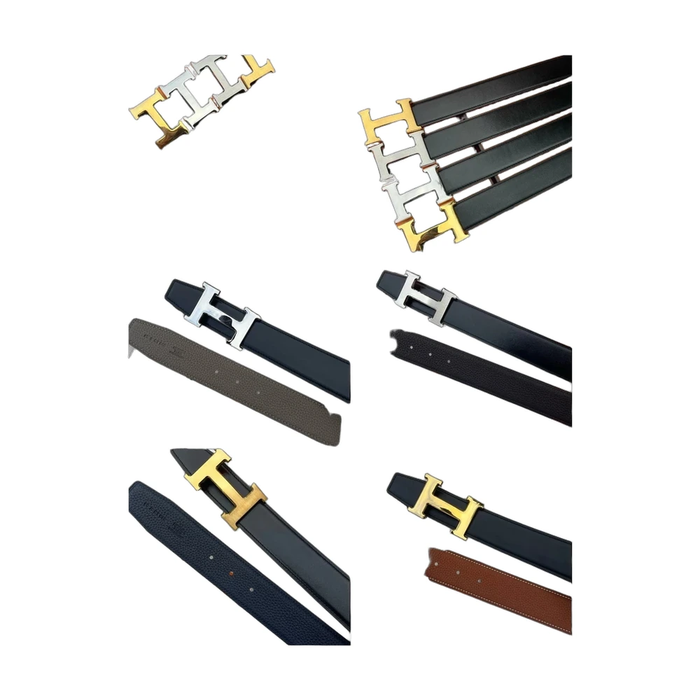 Hermes H Buckle Reversible Leather Belt