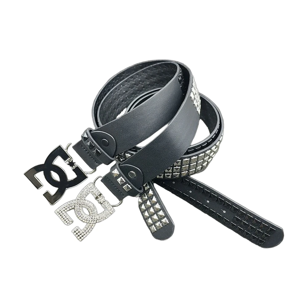 Dolce & Gabbana DG Logo Studded Belt