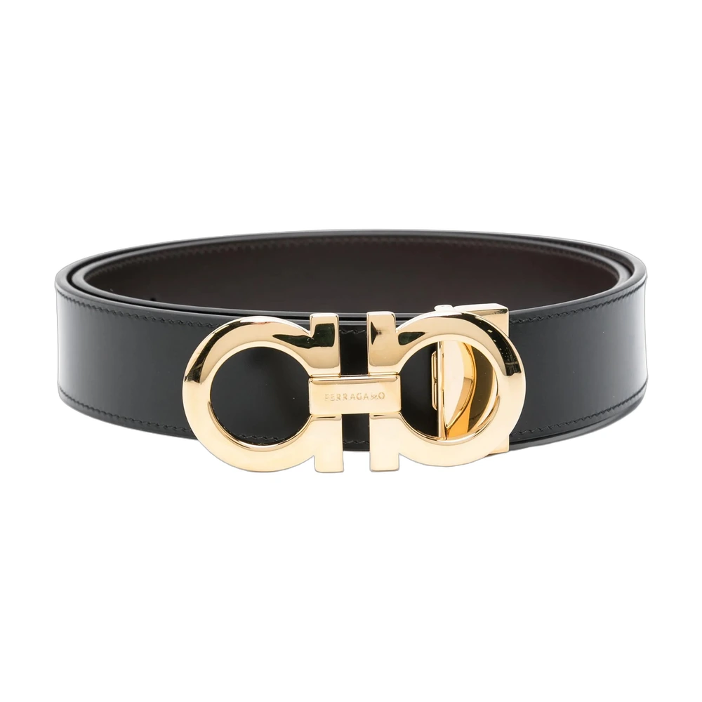 Salvatore Ferragamo Gancini Reversible Leather Belt