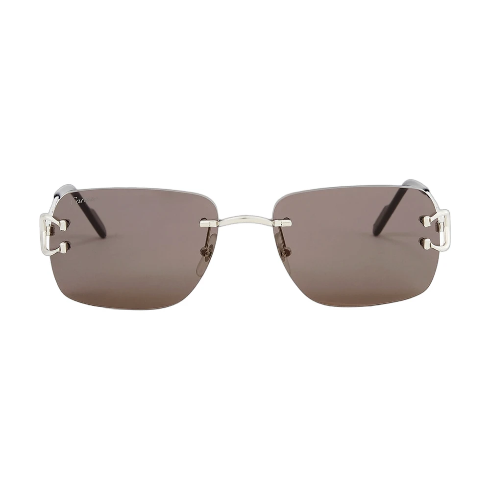 Cartier Rectangular Rimless Sunglasses