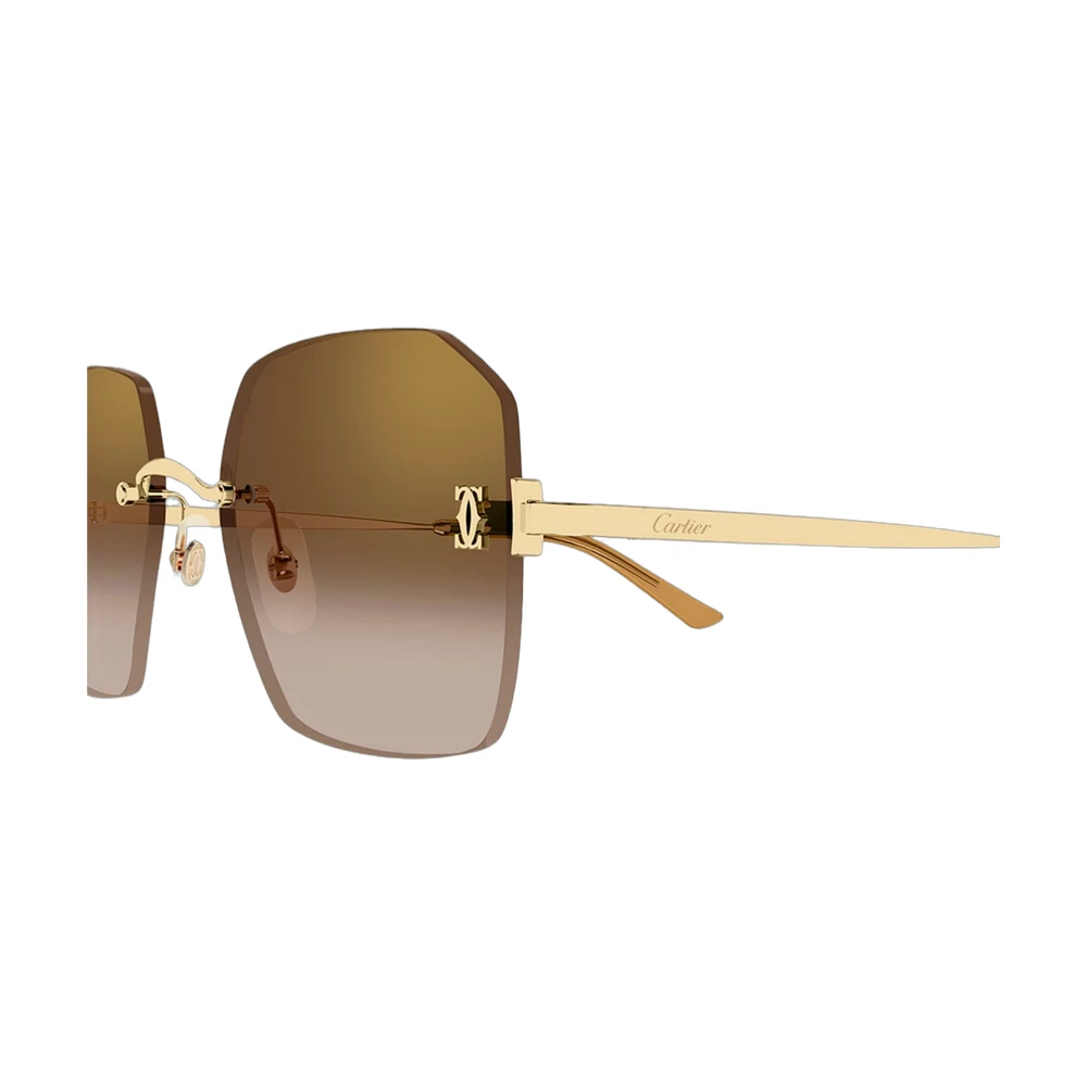 Cartier Piccadilly Rectangular Metal Sunglasses