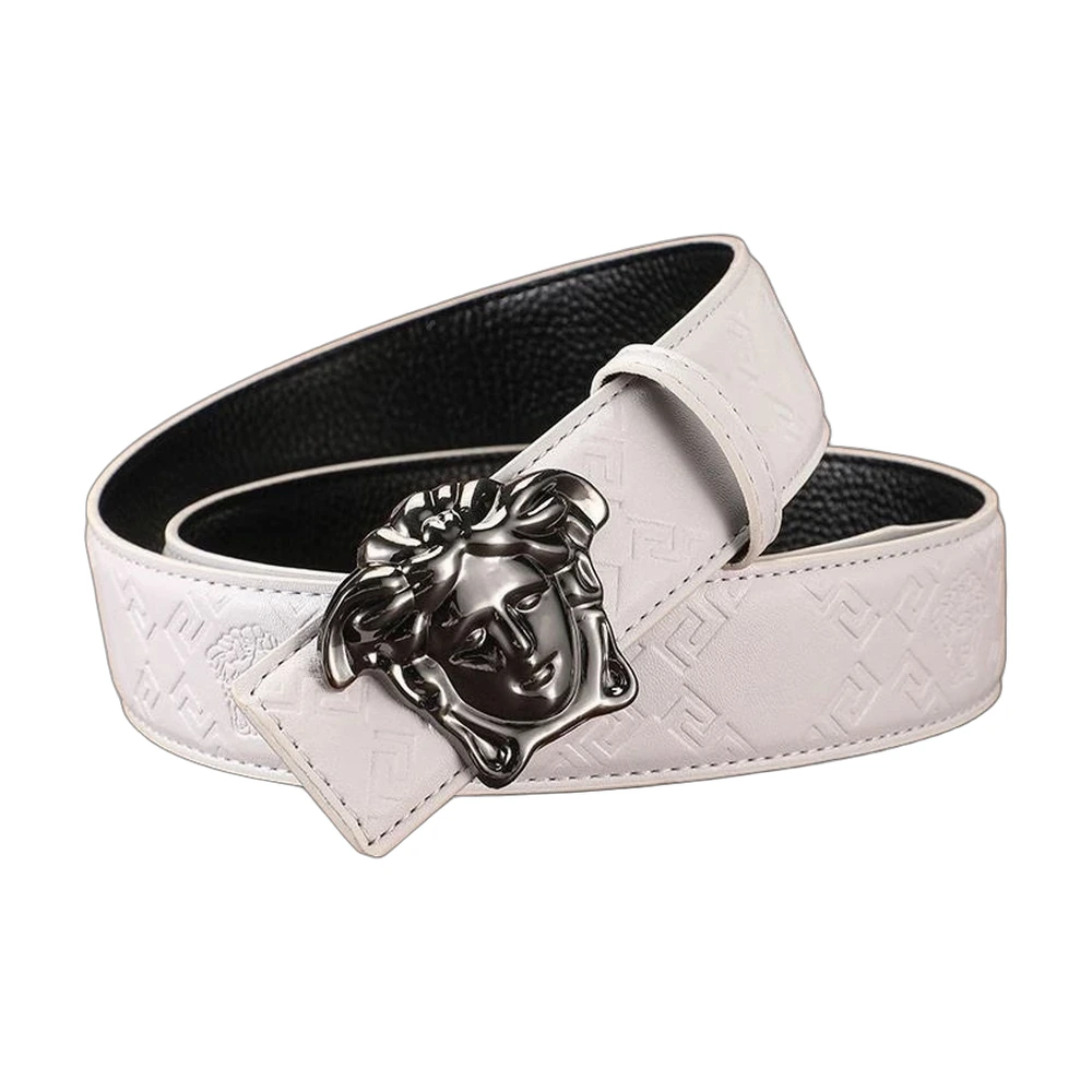 Versace Medusa Embossed Leather Belt