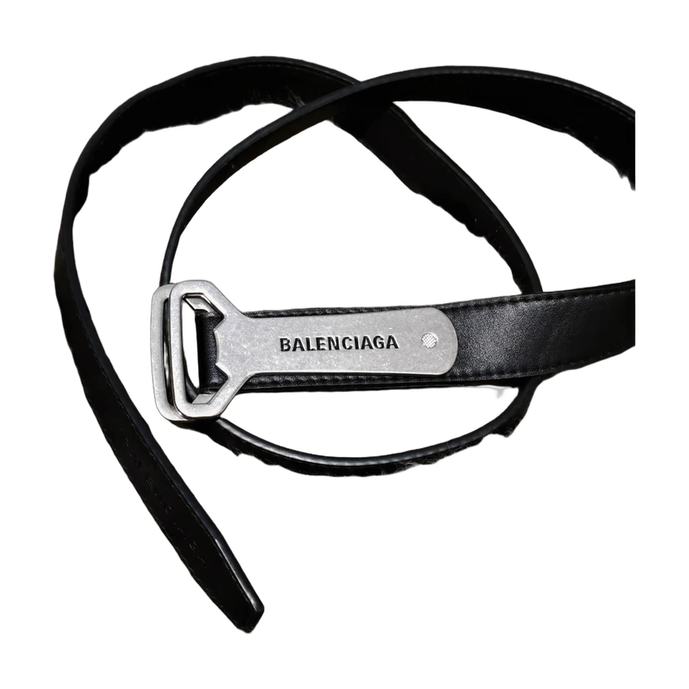Balenciaga Bottle Opener Buckle Belt Black