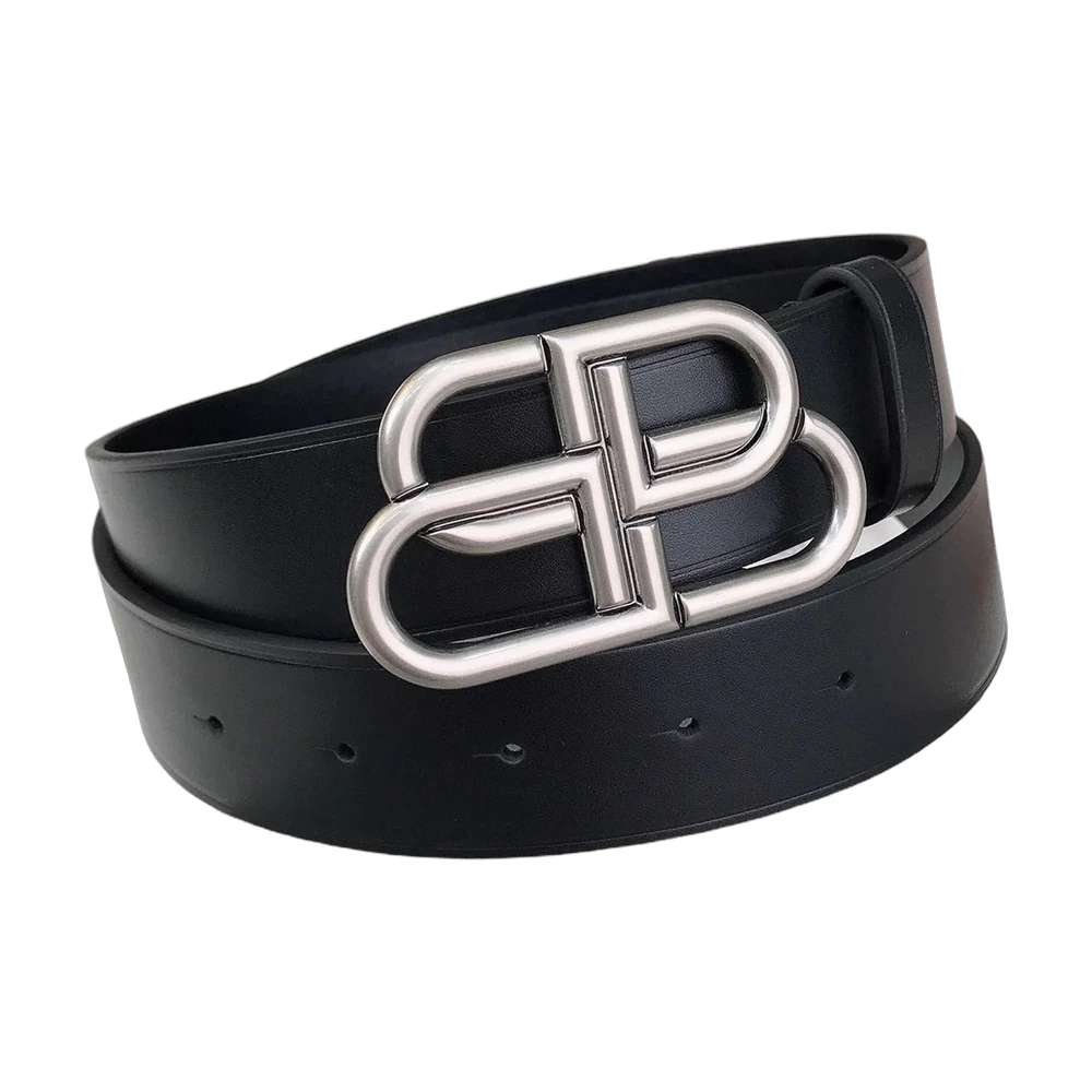 Balenciaga BB Buckle Leather Belt