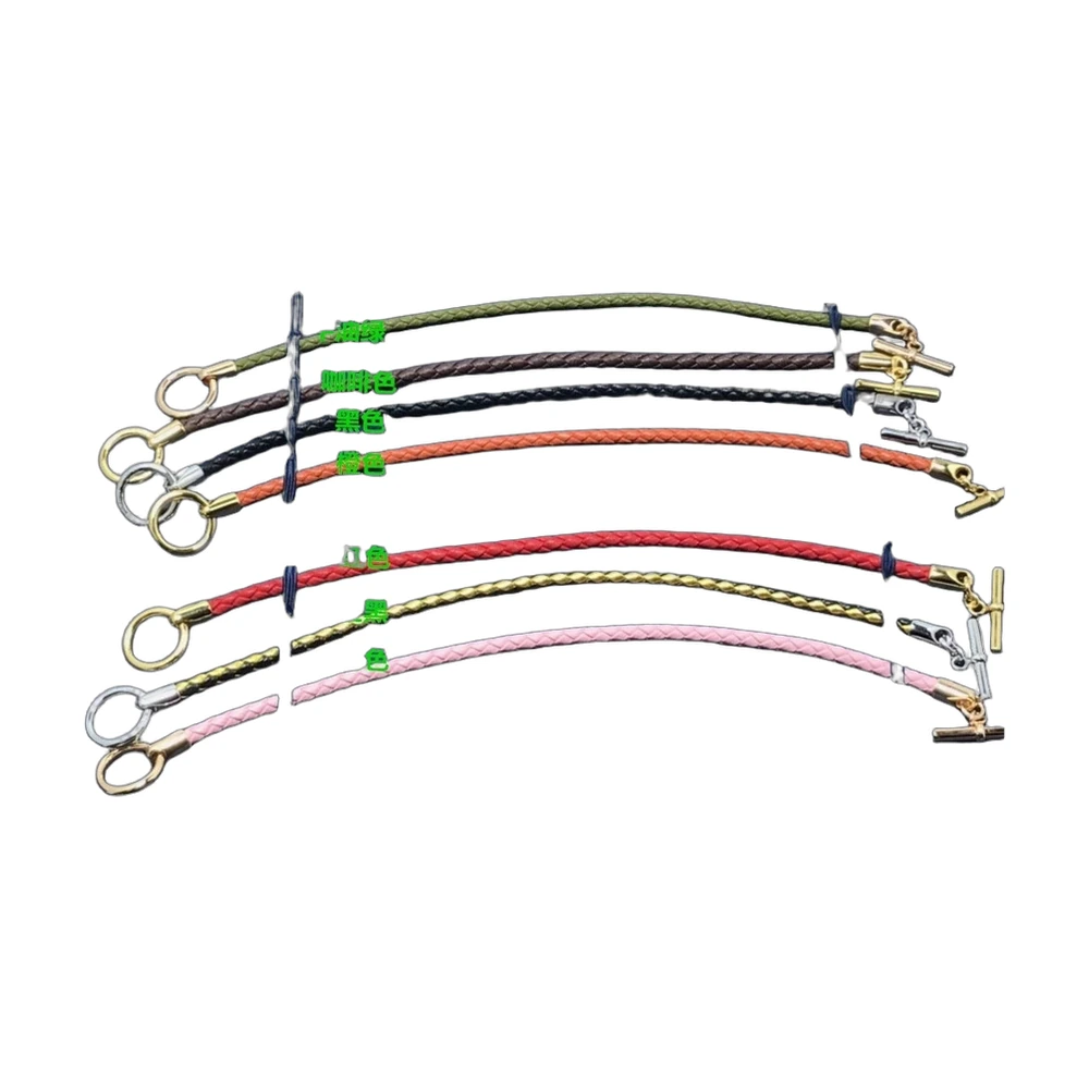Hermès Braided Leather Cord Toggle Bracelet
