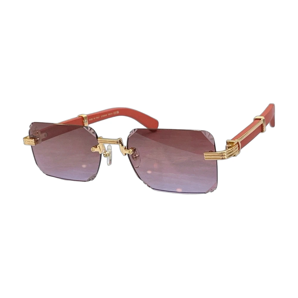 Cartier Rimless Sunglasses Wood Arms
