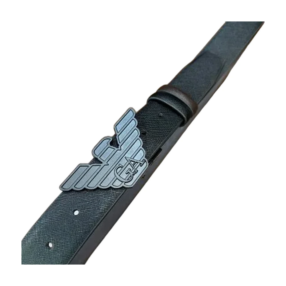 Emporio Armani Eagle Buckle Leather Belt