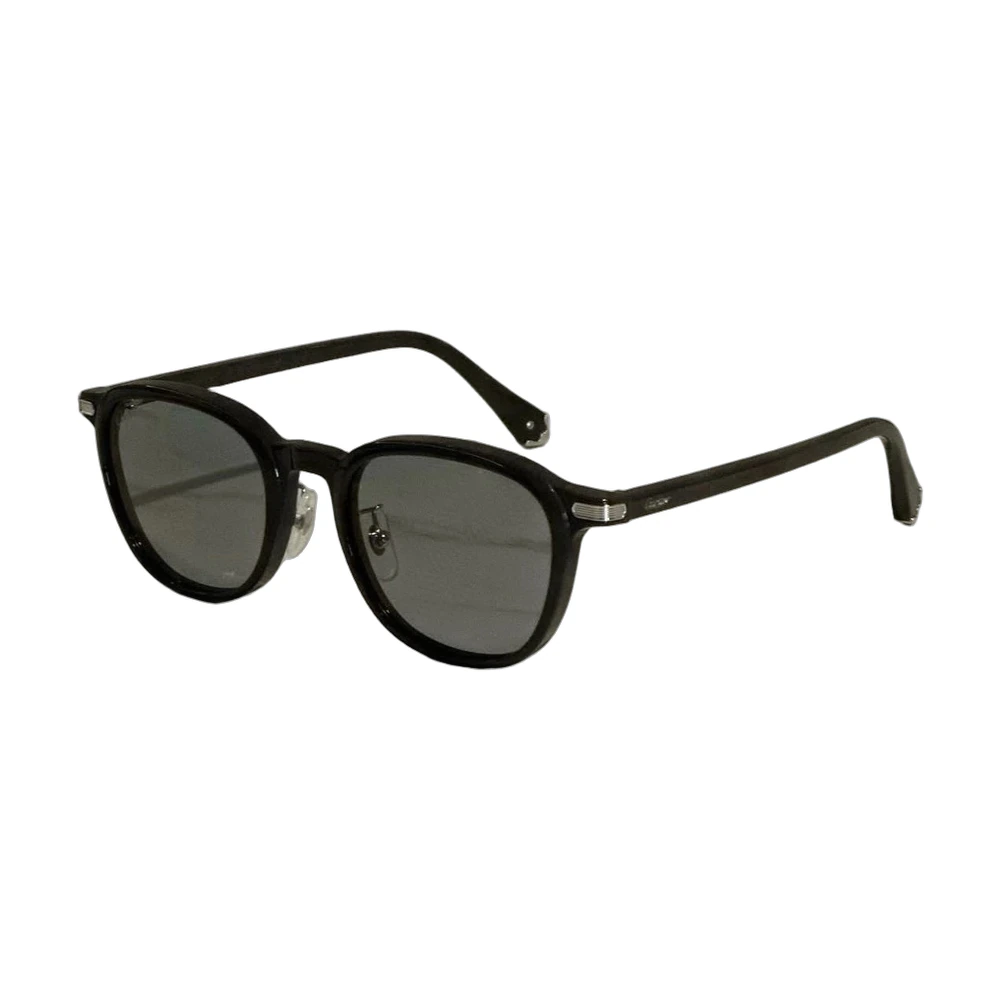 Black Round Acetate Sunglasses