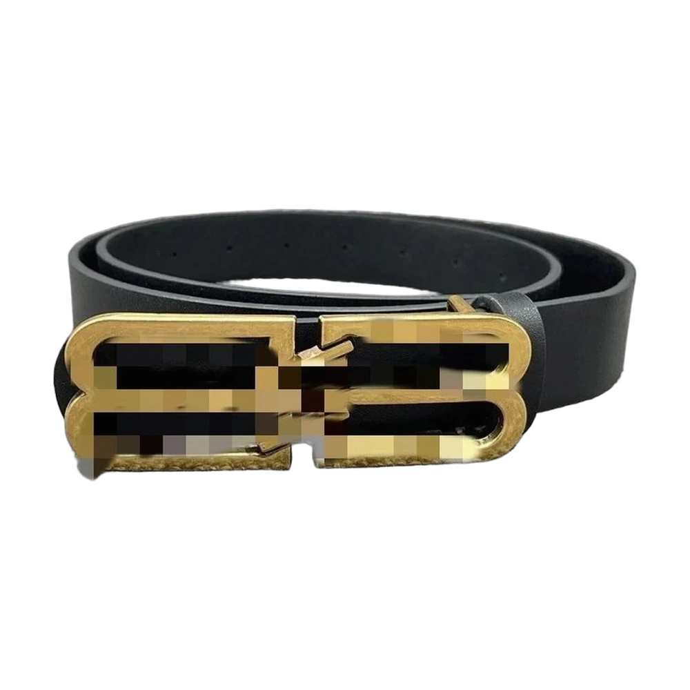 Balenciaga BB Buckle Leather Belt