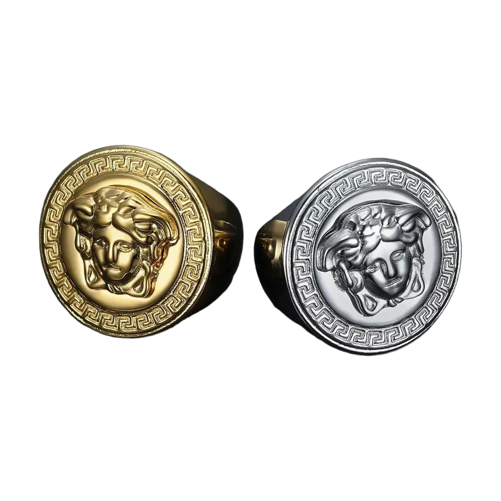 Versace Medusa Adjustable Ring (Gold/Silver)