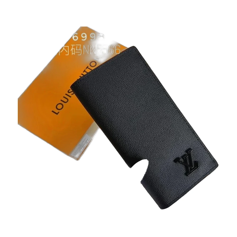 Louis Vuitton Brazza Wallet Taiga Black