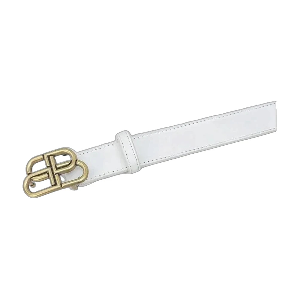 Balenciaga BB Logo Leather Belt