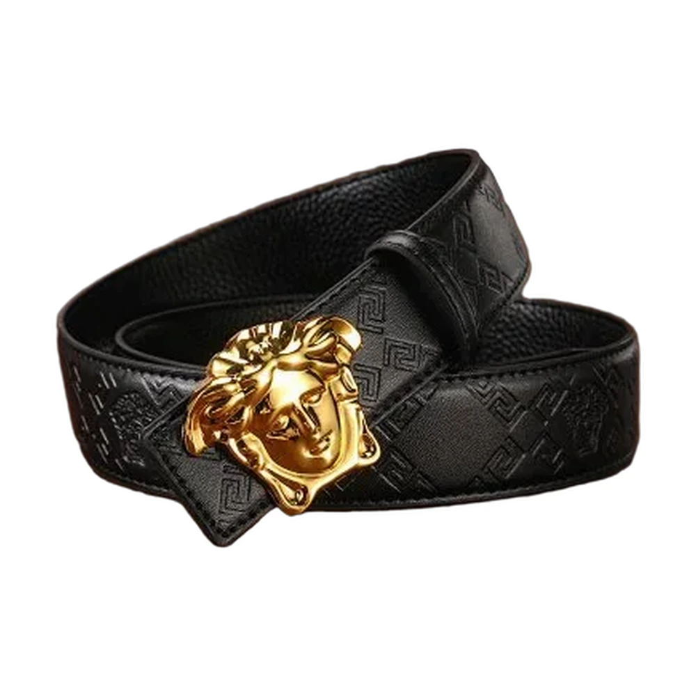 Versace Medusa Head Buckle Leather Belt